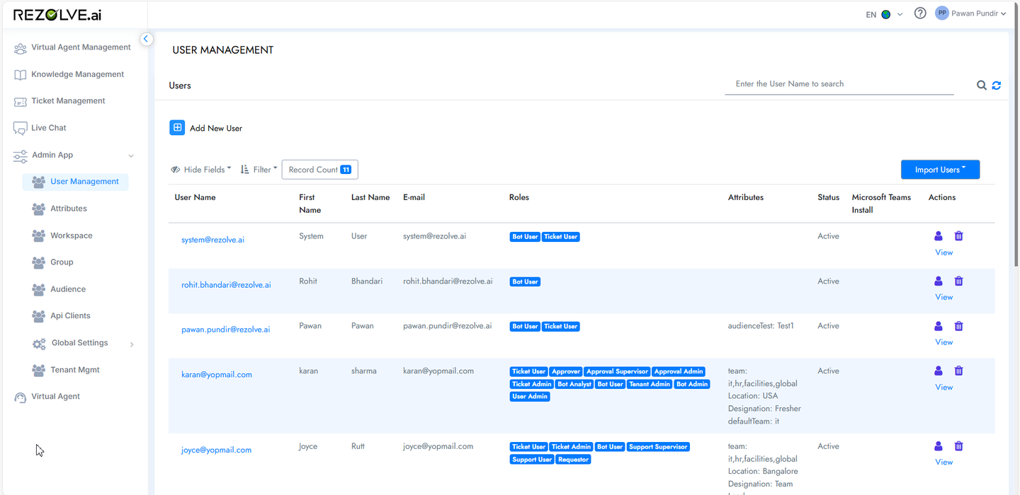 Admin App
