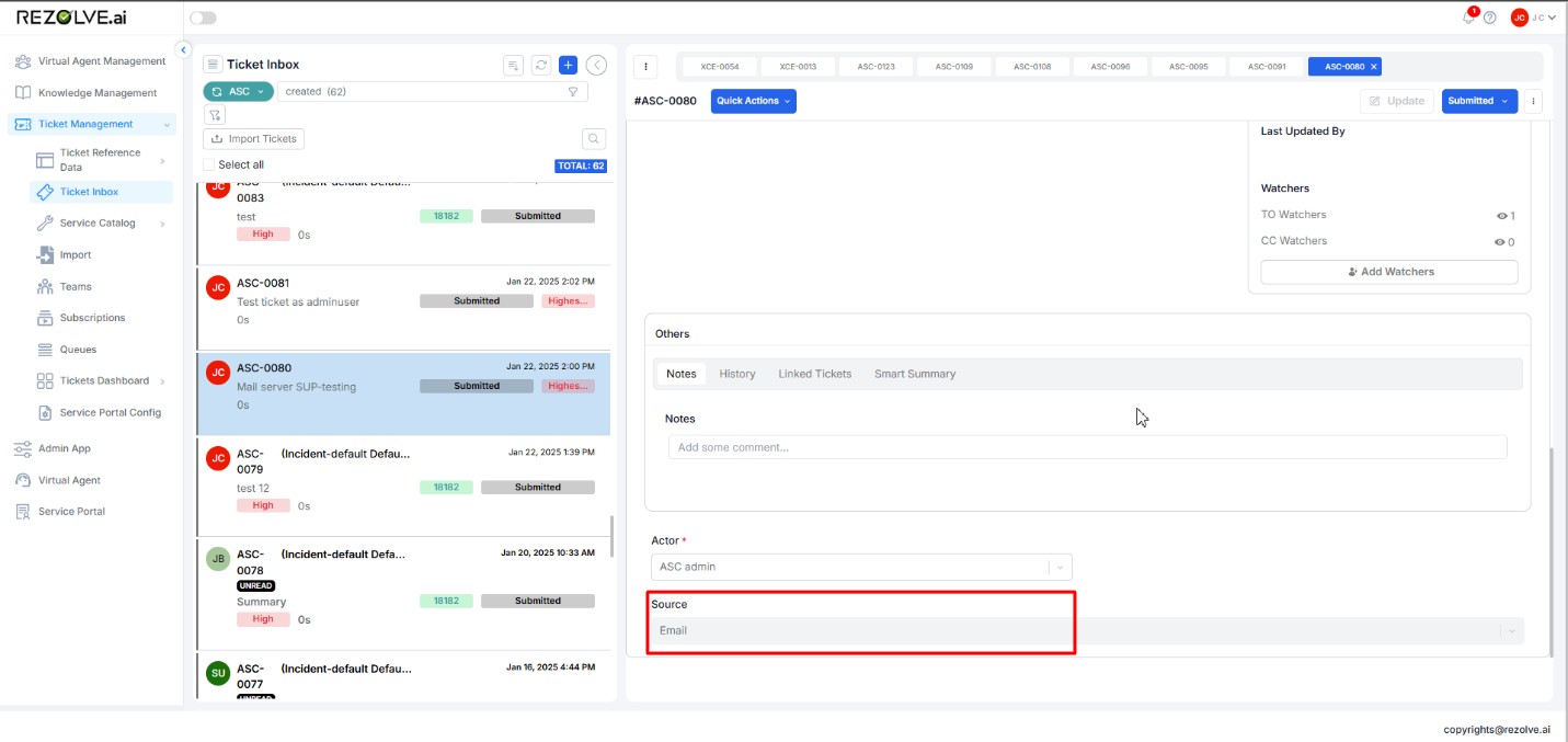 Agent Email Interface
