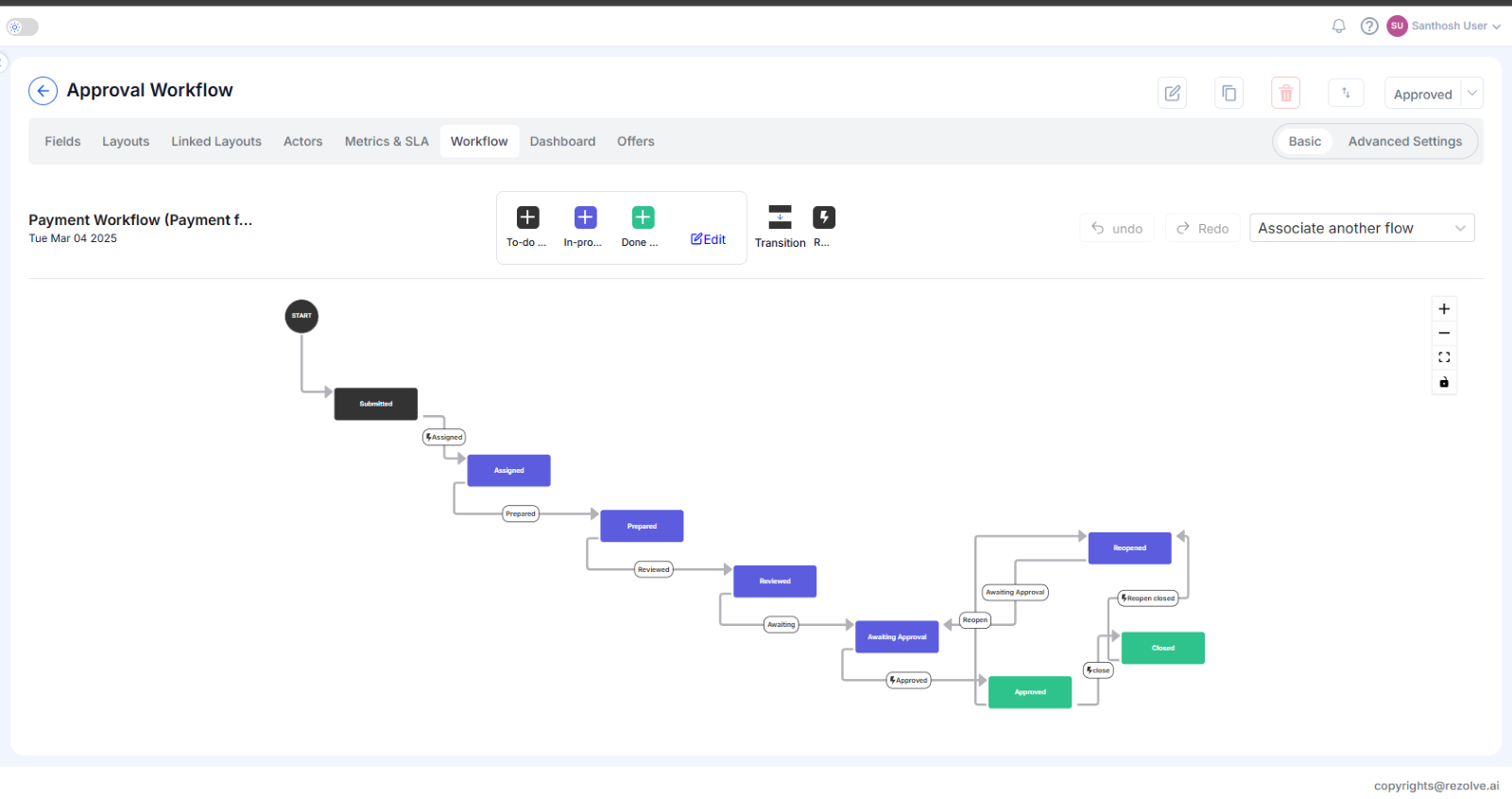 Approval Workflows Interface