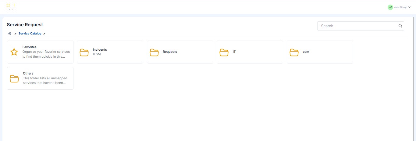 Browse Service Catalog