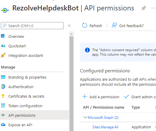 Application Permission