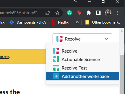 Choose Workspace