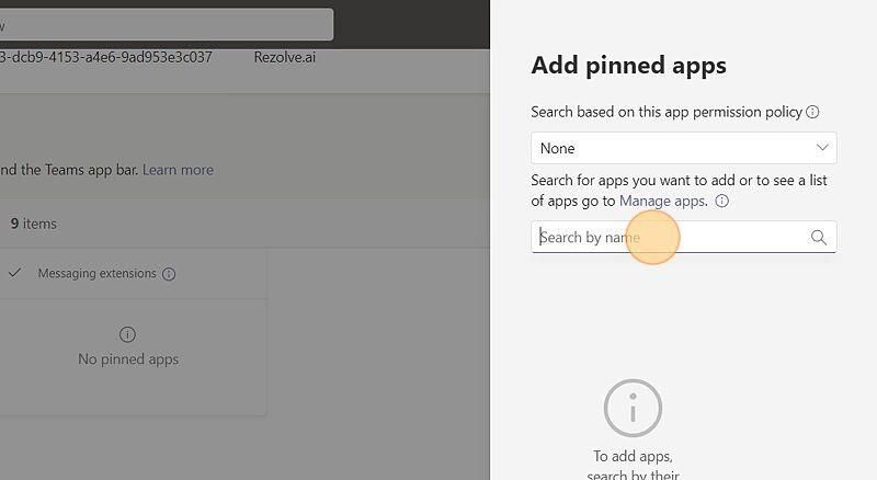 Search for Bot to Pin