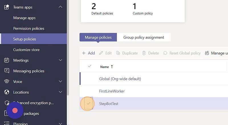 Select Bot Policy