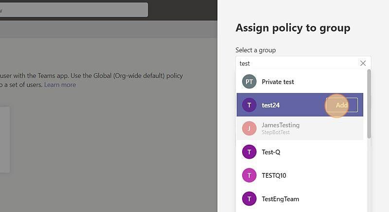 Add Selected Group