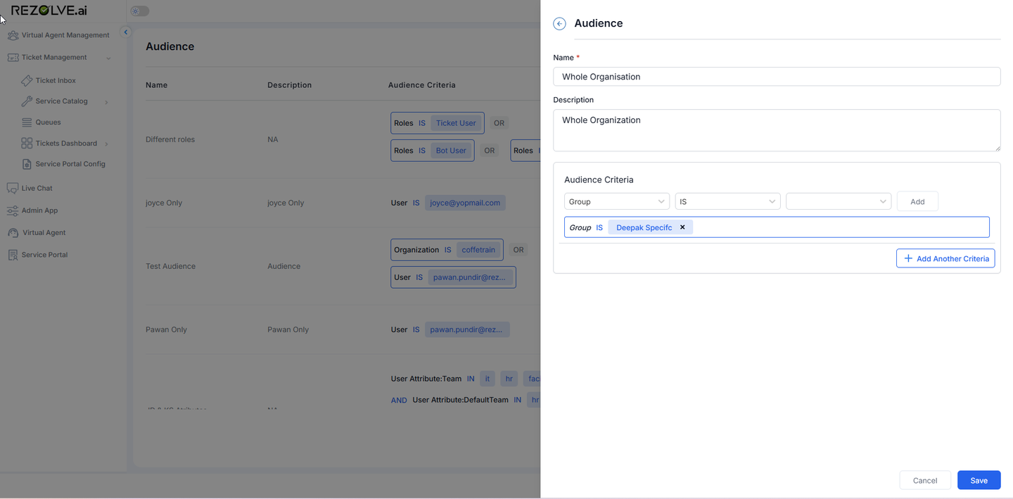 Audience Management Example 4