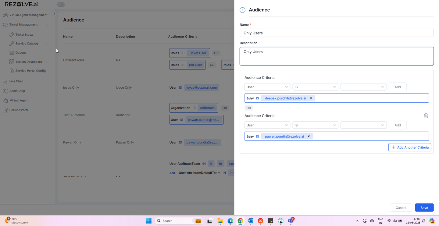 Audience Management Example 5