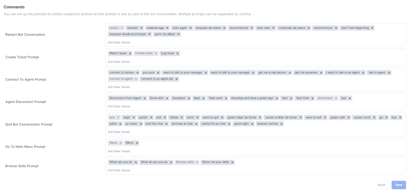 Quick Bot Commands