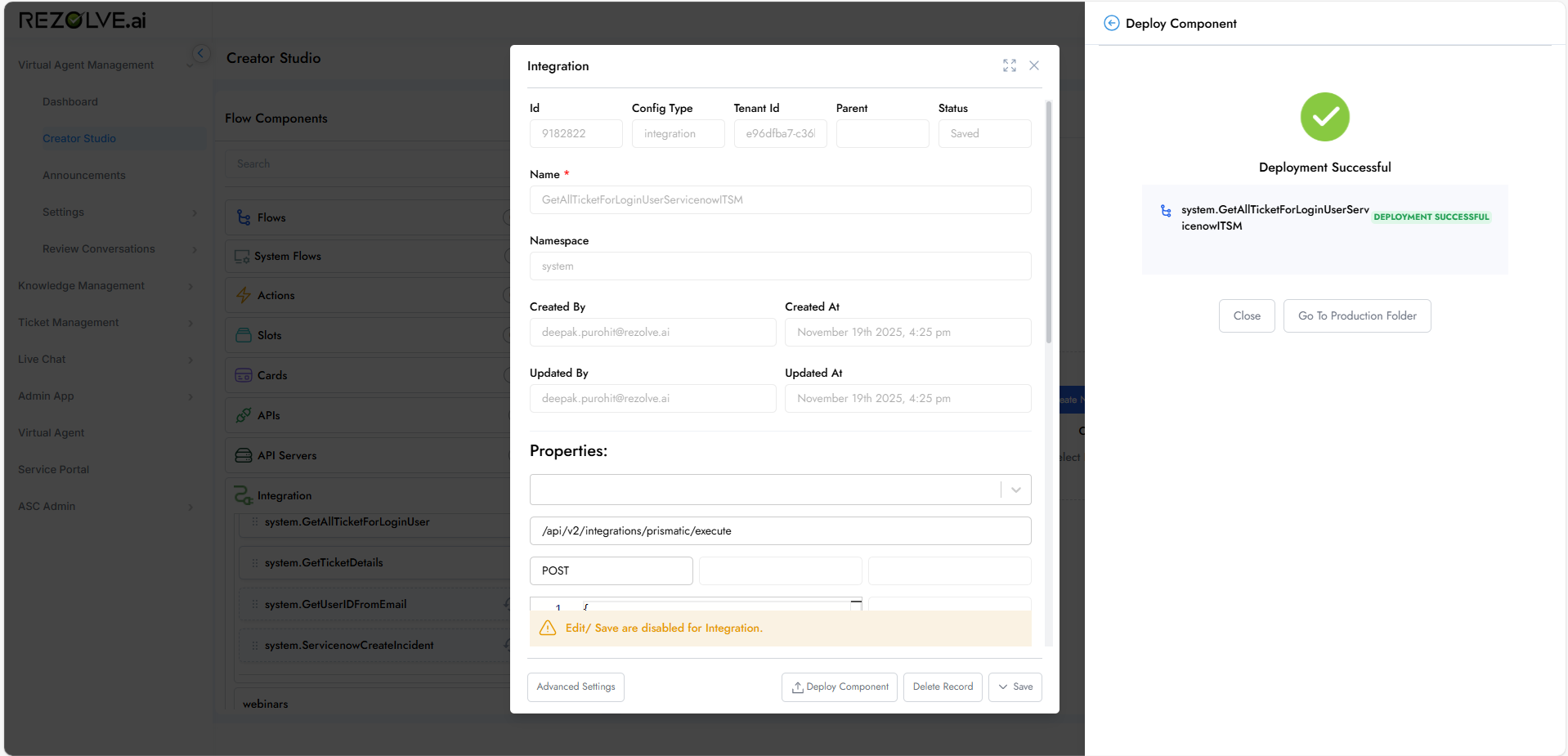 Enable Top Level Flow