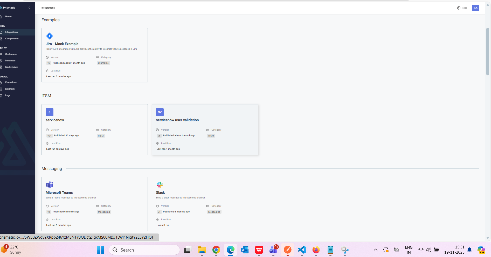 Click on Import Integration