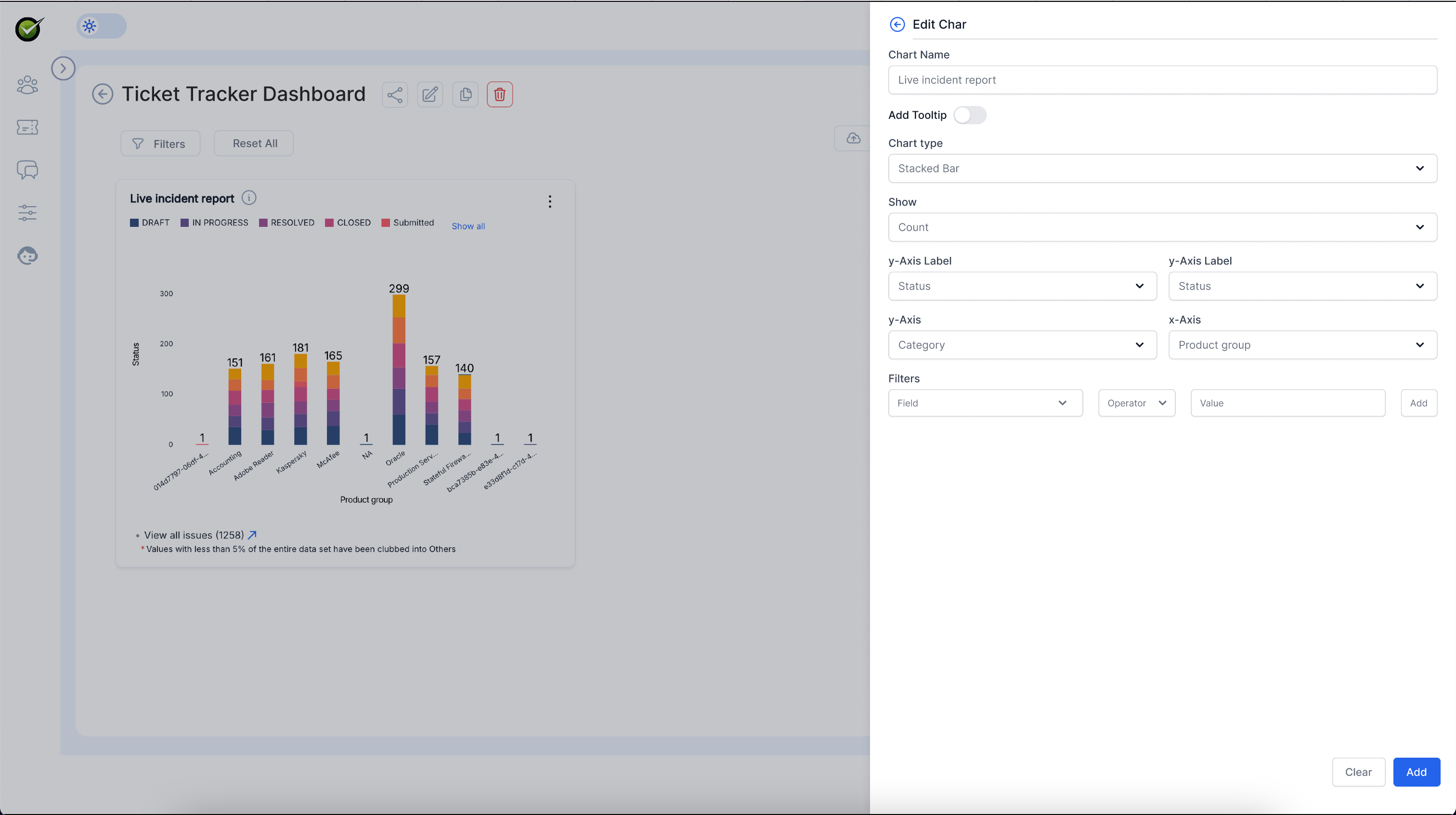 Chart with tooltip option - Step 1