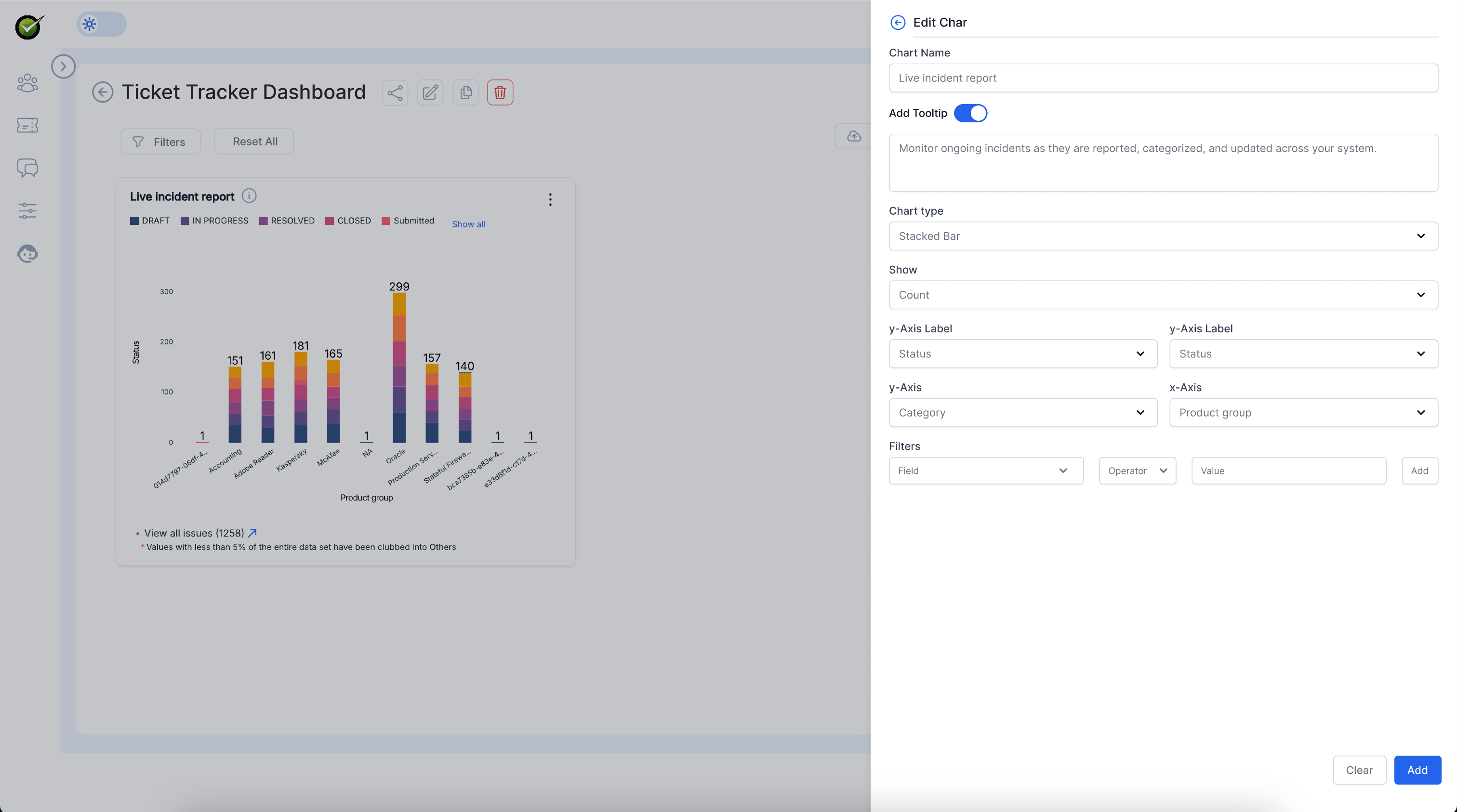 Chart with tooltip option - Step 2