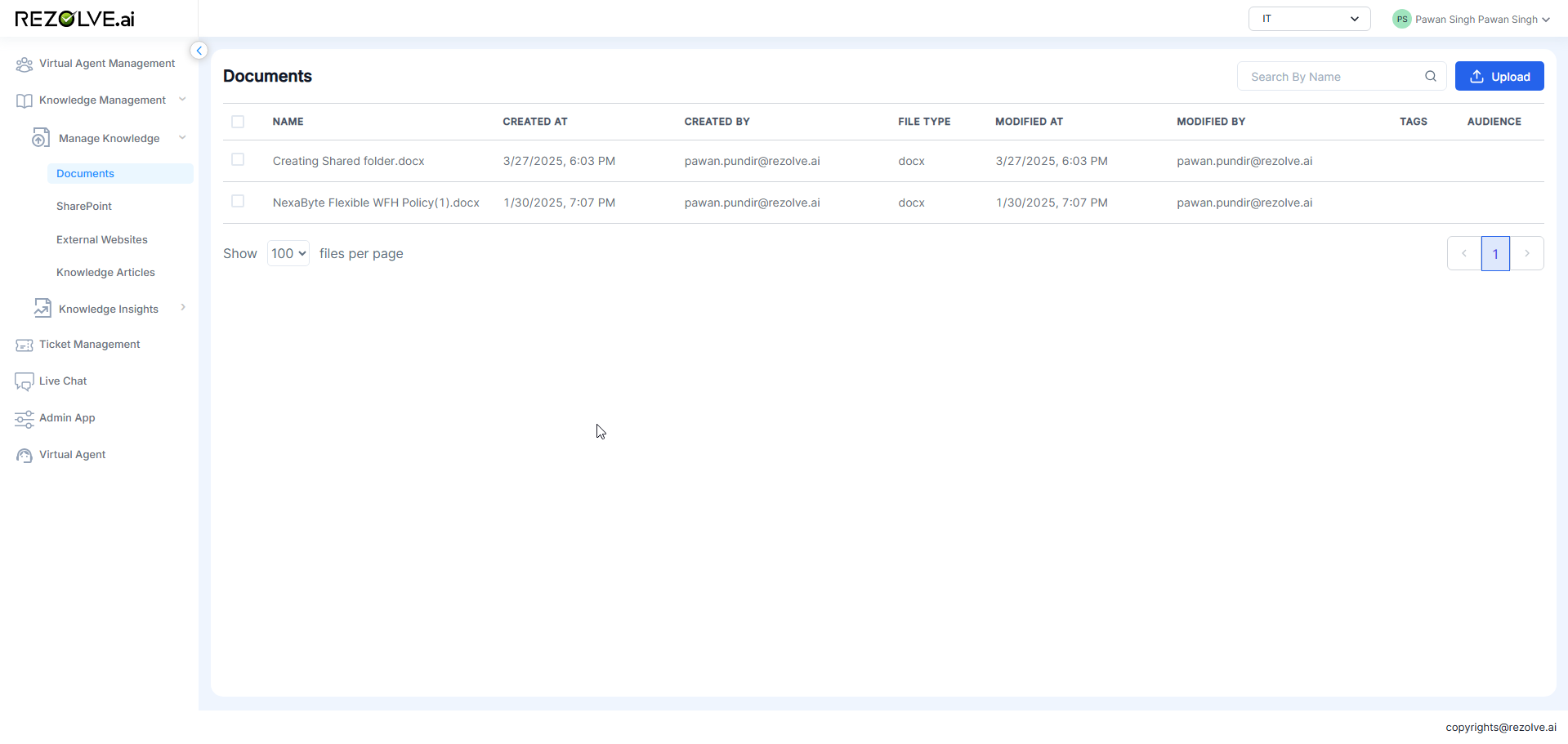 Documents Management