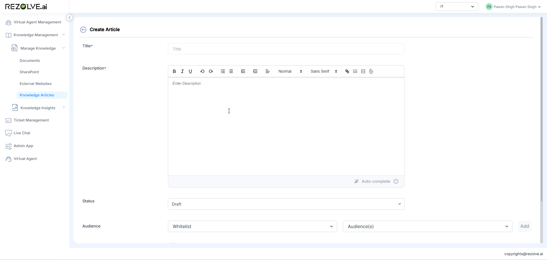 External Website Indexing