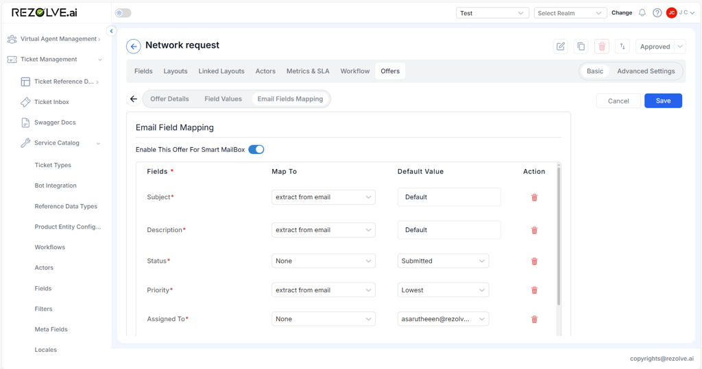 Email Ingestion Configuration