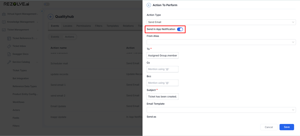 Email Notification Configuration