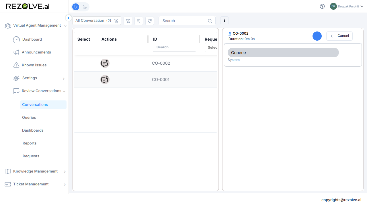 Opening the conversation — its content replaced with a fixed placeholder, independent of the user-level anonymization
