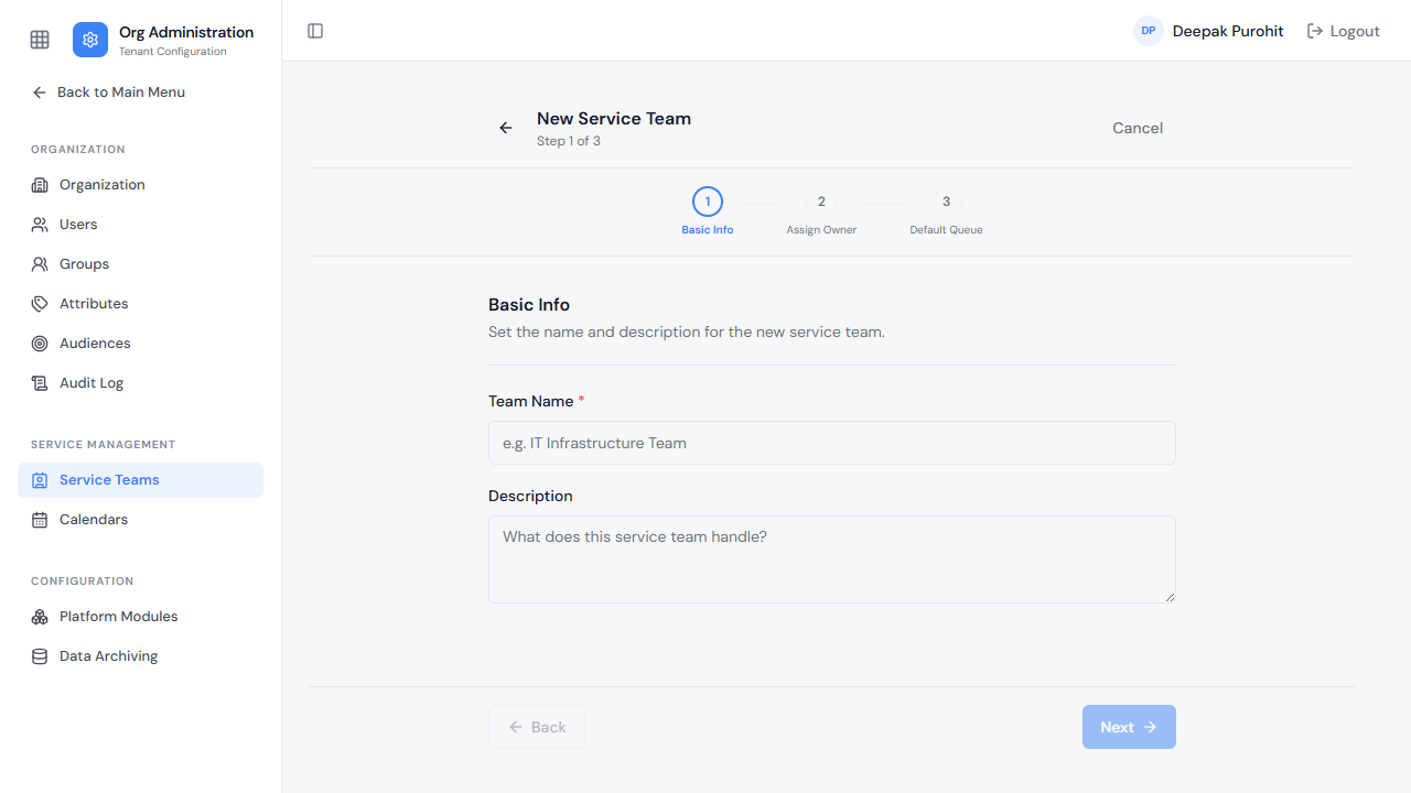 Step 1 — Basic Info