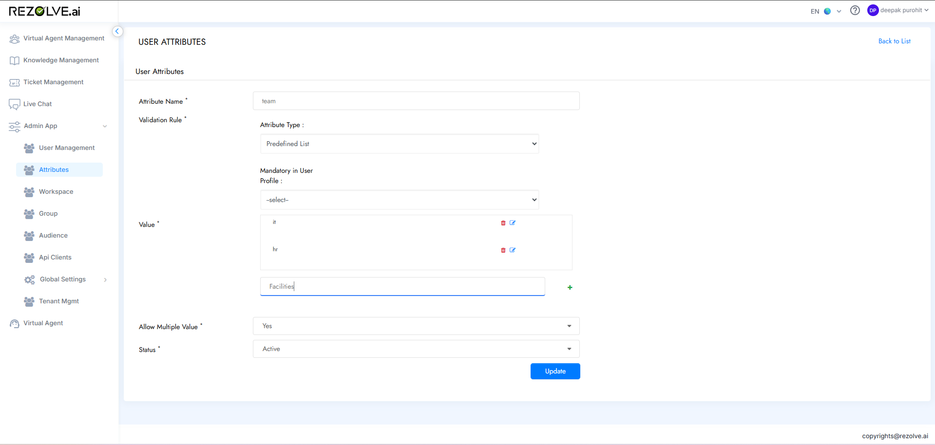 Initial Team Setup