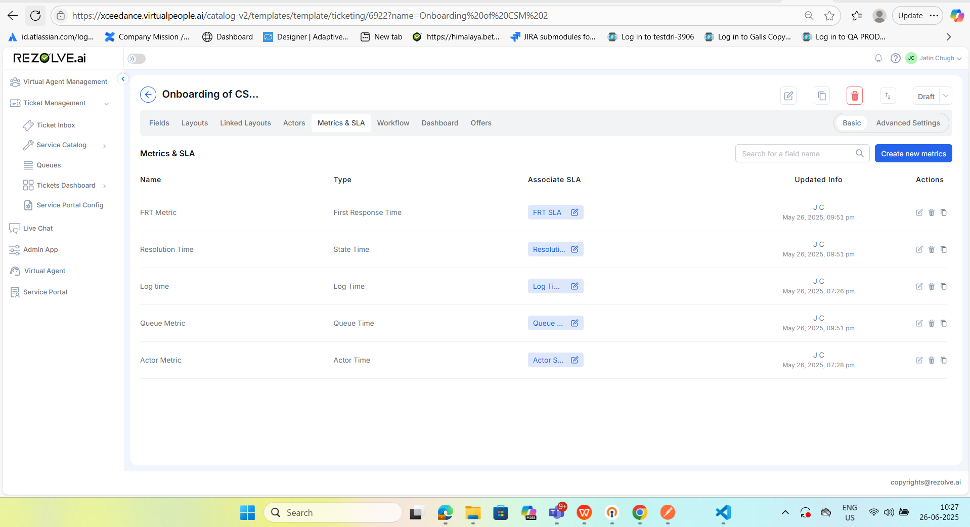SLA Configuration Overview