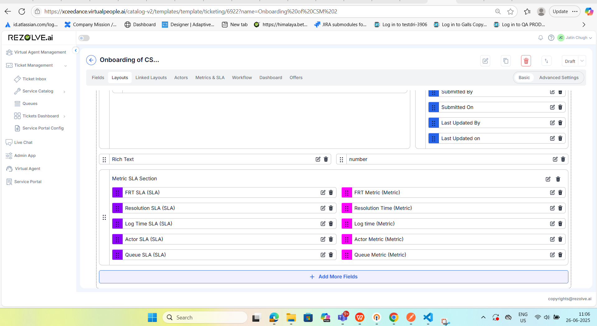 SLA Toggle ON Behavior