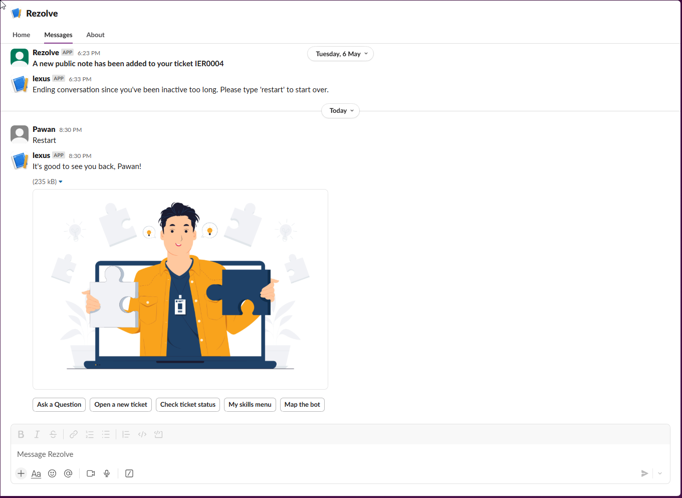 Slack Bot Example