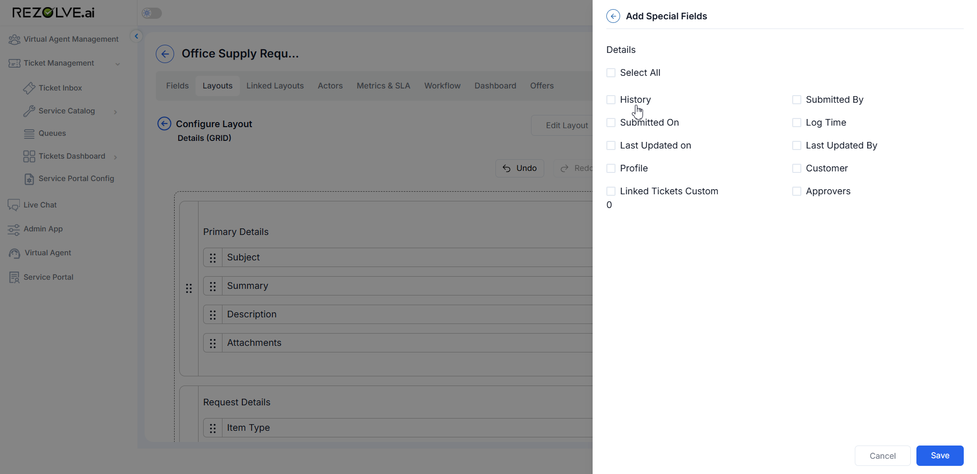 Adding History Field