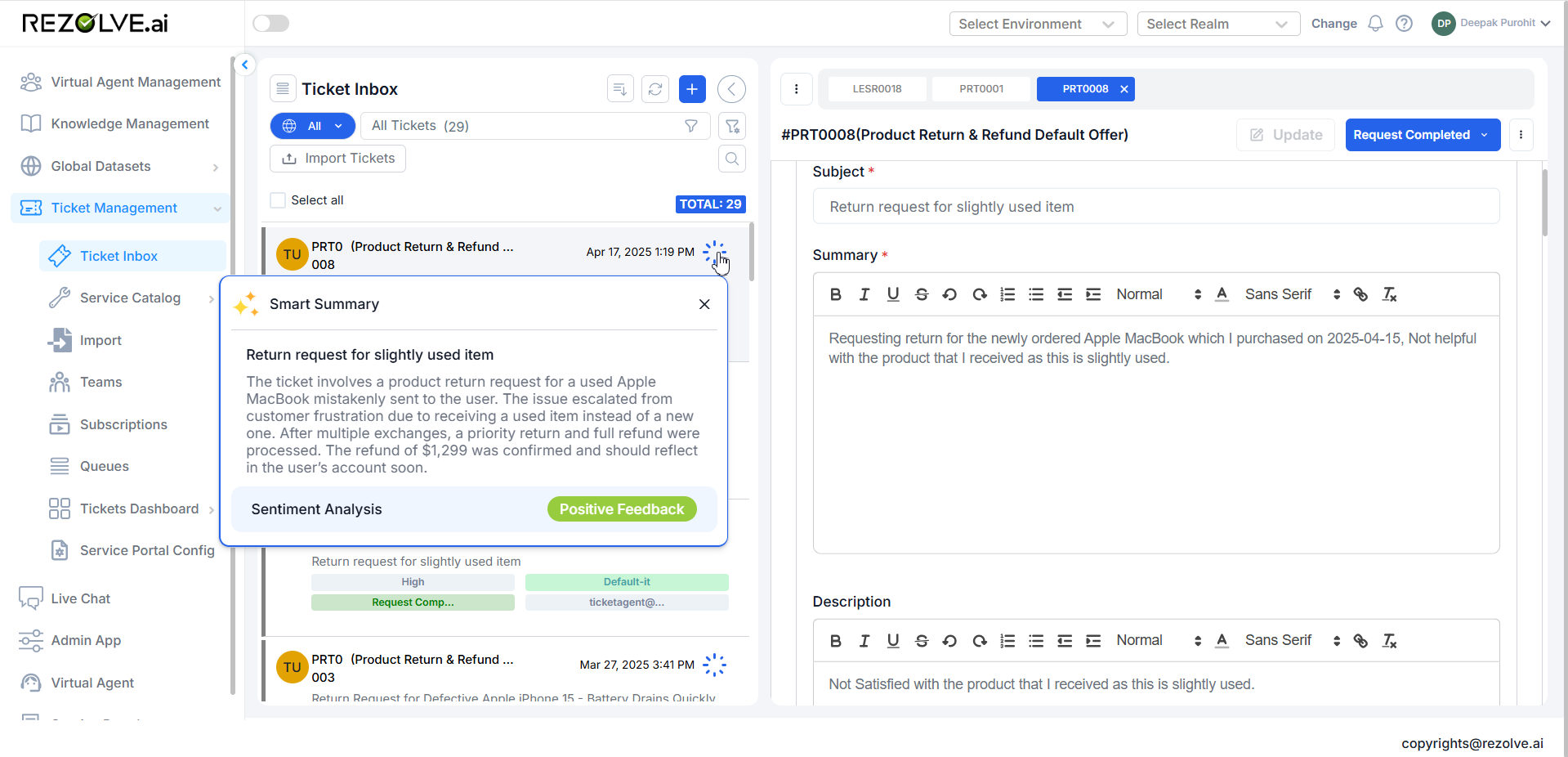 Agent Smart Summary