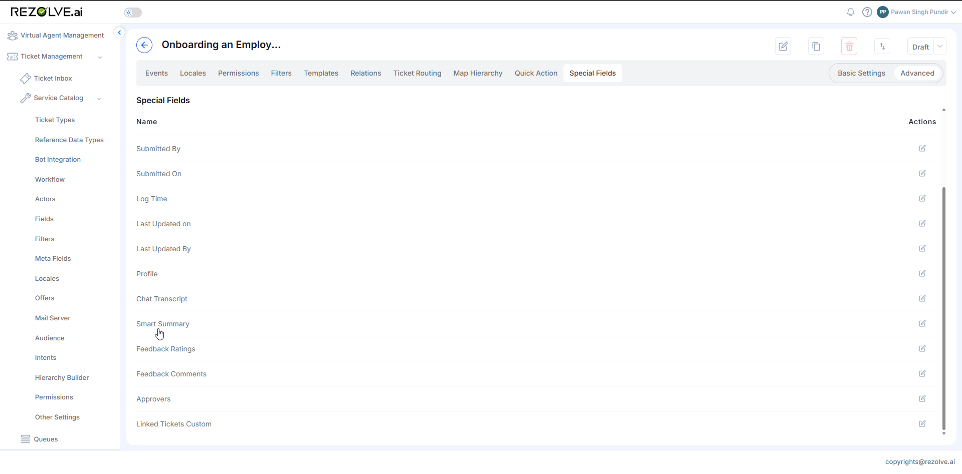 Accessing Smart Summary Configuration