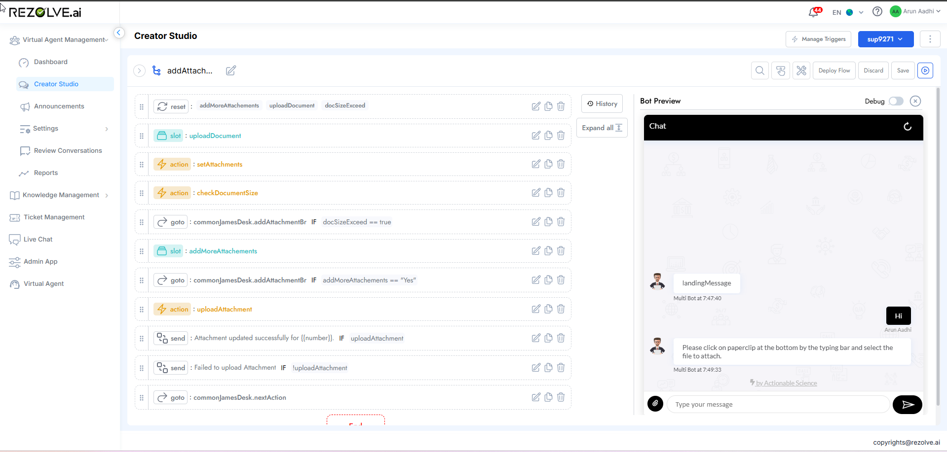 Testing Flow One